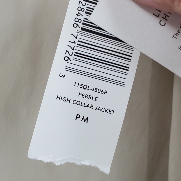 Women's Eileen Fisher Liquid Chiffon Silk High Collar Jacket Size Medium Petite - Picture 4 of 5